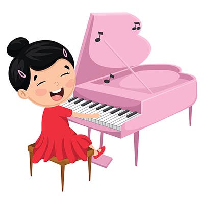 KidPlayingPinkPiano